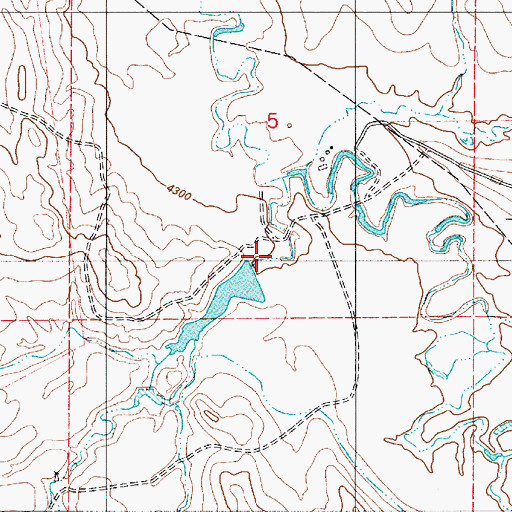 Topographic Map of Buck Draw, WY