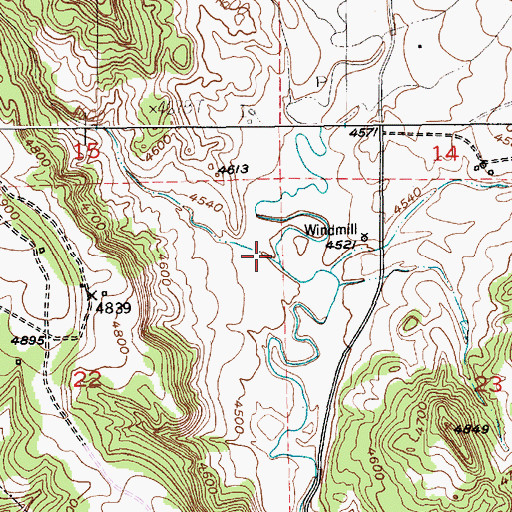 Topographic Map of Buck Pasture Draw, WY