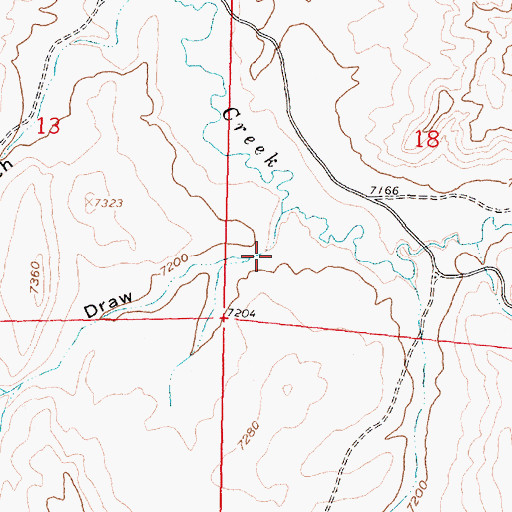 Topographic Map of Buck Springs Draw, WY