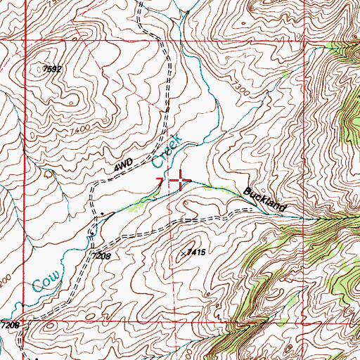 Topographic Map of Buckland Draw, WY