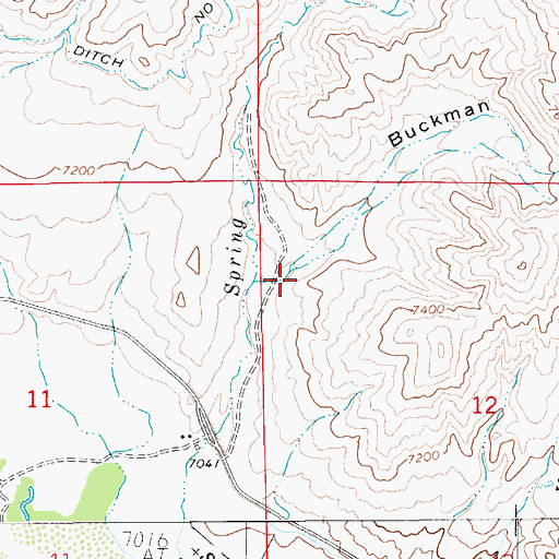 Topographic Map of Buckman Hollow, WY