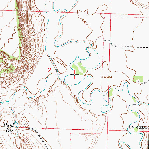 Topographic Map of Bud Kimball Creek, WY