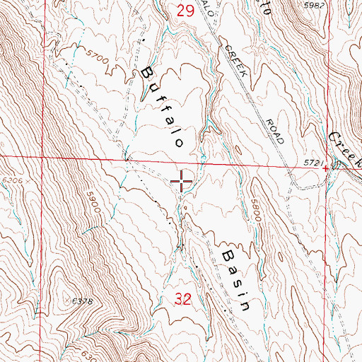 Topographic Map of Buffalo Basin, WY