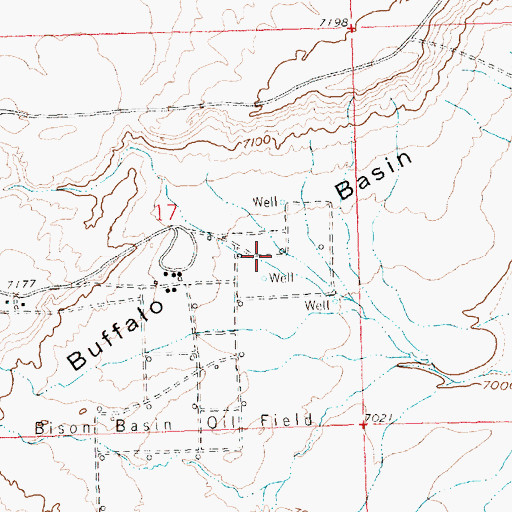 Topographic Map of Buffalo Bill Camp, WY