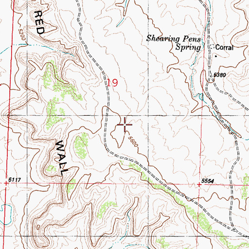 Topographic Map of Buffalo Creek, WY
