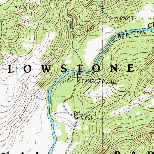Topographic Map of Buffalo Creek, WY