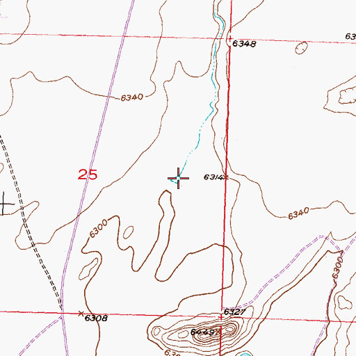 Topographic Map of Buffalo Creek, WY