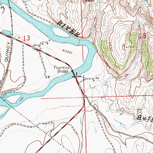 Topographic Map of Buffalo Creek, WY