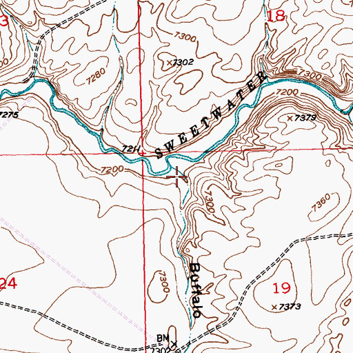Topographic Map of Buffalo Gulch, WY
