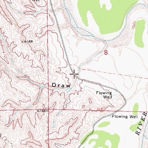 Topographic Map of Bugher Draw, WY