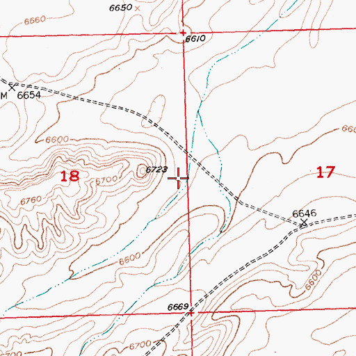 Topographic Map of Bull Canyon, WY