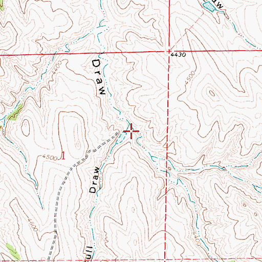 Topographic Map of Bull Draw, WY