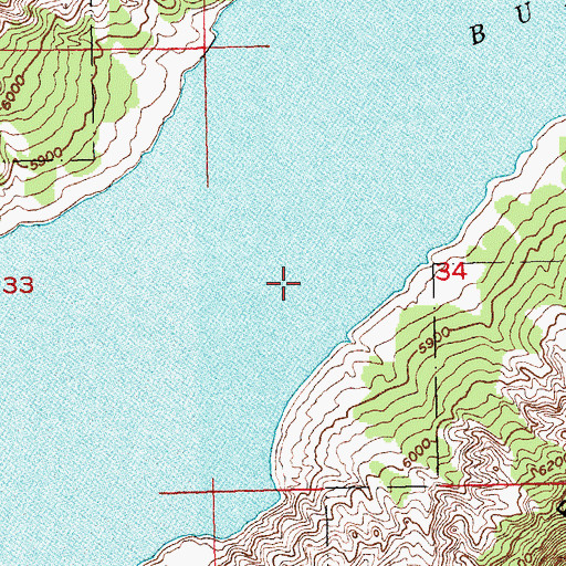 Topographic Map of Bull Lake, WY