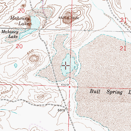Topographic Map of Bull Spring Lake, WY