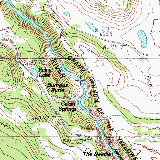 Topographic Map of Bump-Sullivan Reservoir, WY