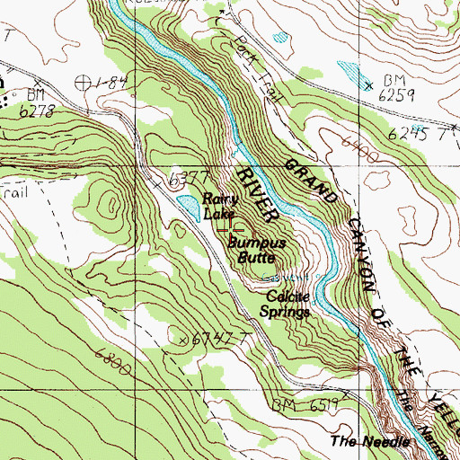 Topographic Map of Bumpus Butte, WY