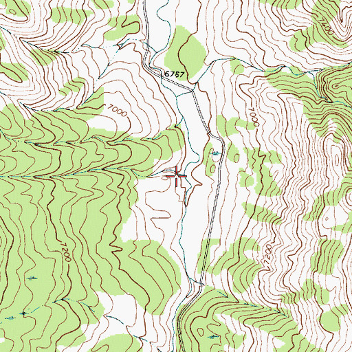 Topographic Map of Burnt Creek, WY