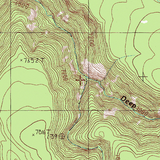 Topographic Map of Burnt Creek, WY