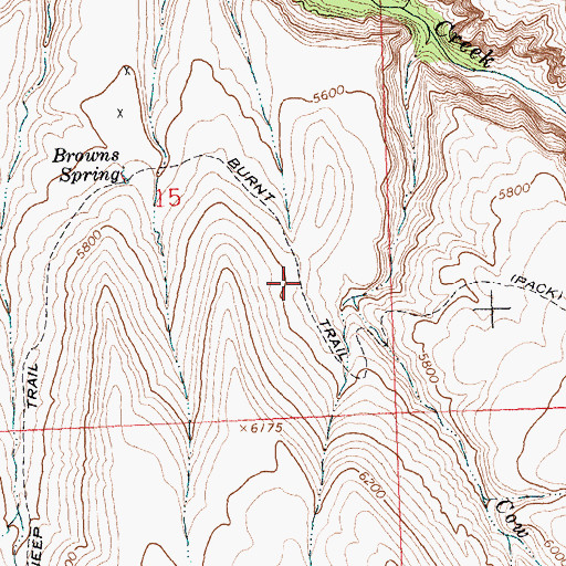 Topographic Map of Burnt Trail, WY