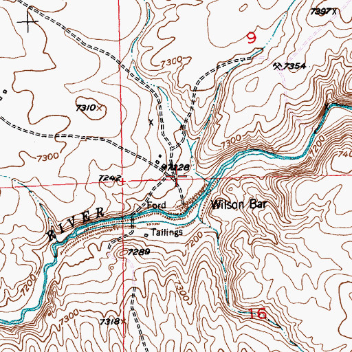Topographic Map of Burr Gulch, WY