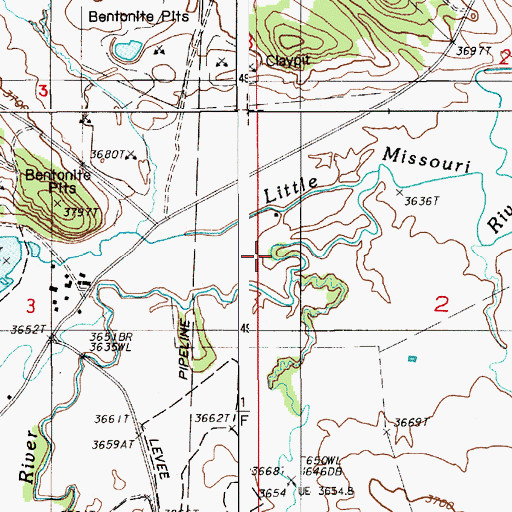 Topographic Map of Bush Creek, WY