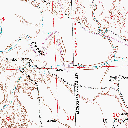 Topographic Map of Butler Draw, WY