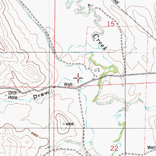 Topographic Map of Butler Draw, WY