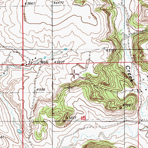 Topographic Map of Butte School, WY
