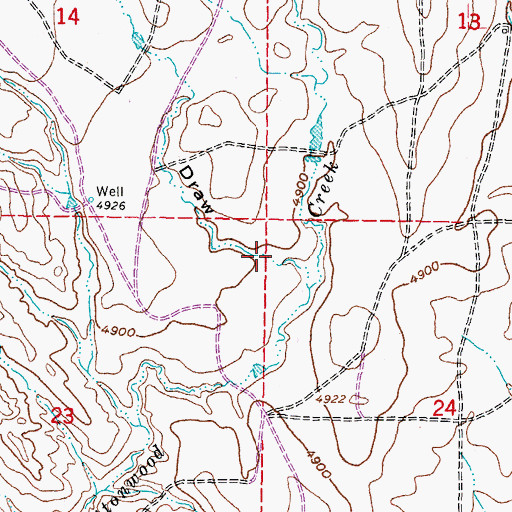 Topographic Map of Bybee Draw, WY