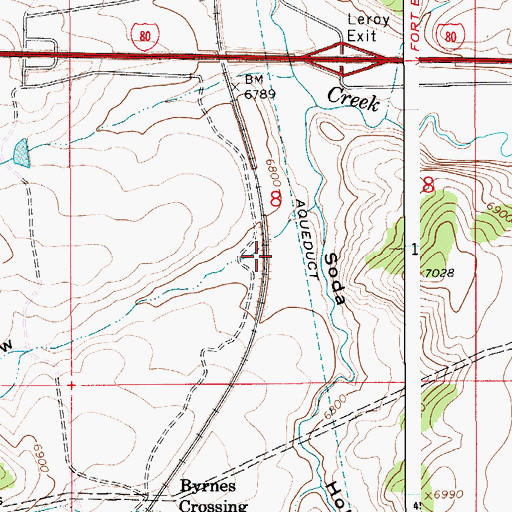 Topographic Map of Byrnes Draw, WY