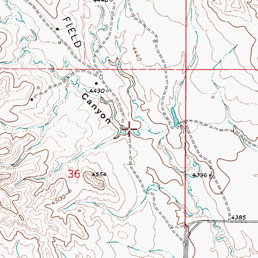 Topographic Map of Cabin Canyon, WY