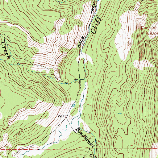 Topographic Map of Cabin Creek, WY