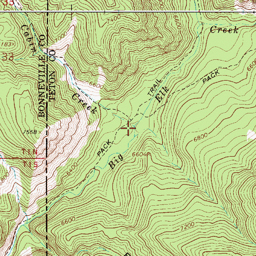 Topographic Map of Cabin Creek, WY