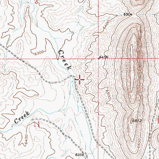Topographic Map of Cabin Creek, WY