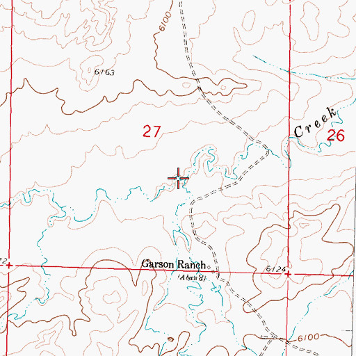 Topographic Map of Cabin Creek, WY