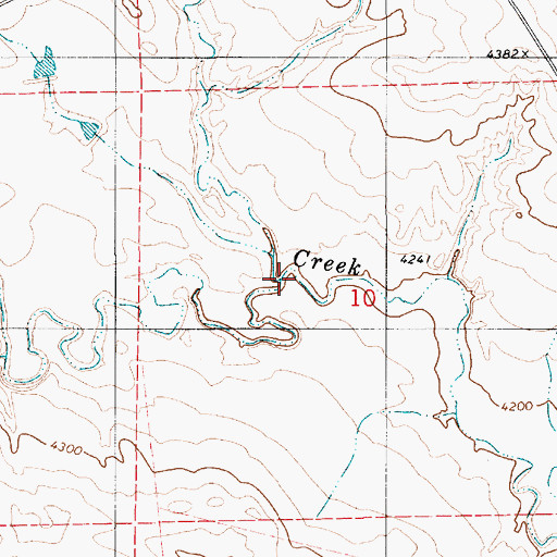 Topographic Map of Calf Draw, WY