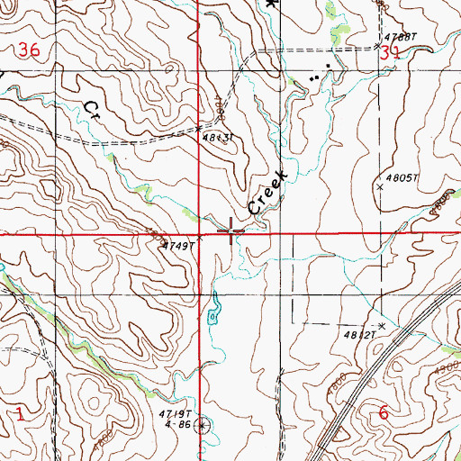 Topographic Map of Calvin Creek, WY