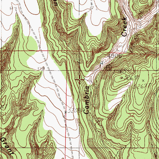 Topographic Map of Camp Canyon, WY
