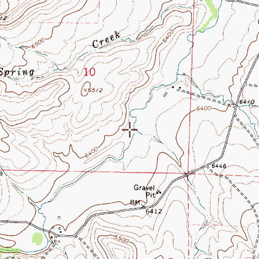 Topographic Map of Camp Creek, WY