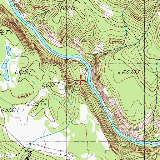 Topographic Map of Camp Creek, WY