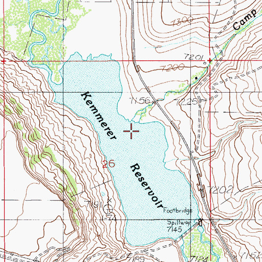 Topographic Map of Camp Creek, WY