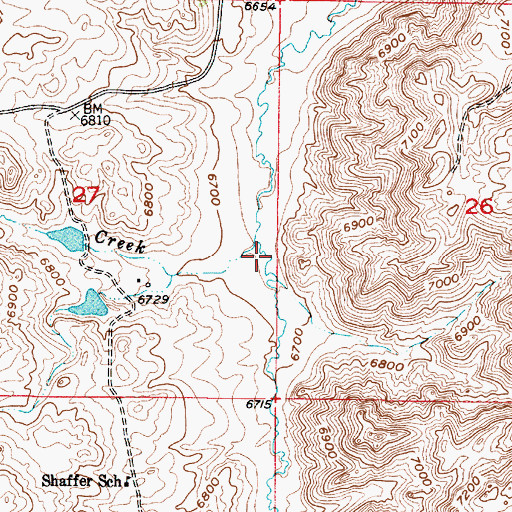 Topographic Map of Canteen Creek, WY