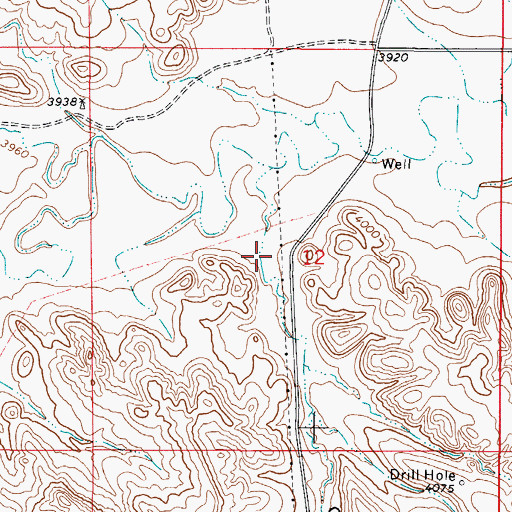 Topographic Map of Cantley Draw, WY
