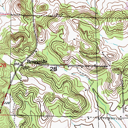 Topographic Map of Little Zion Cemetery, AL