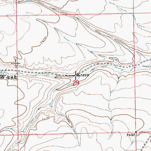 Topographic Map of Car Creek, WY