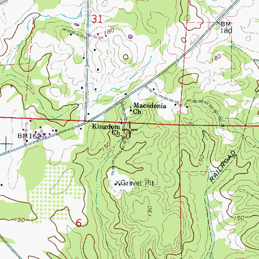 Topographic Map of Macedonia Cemetery, AL