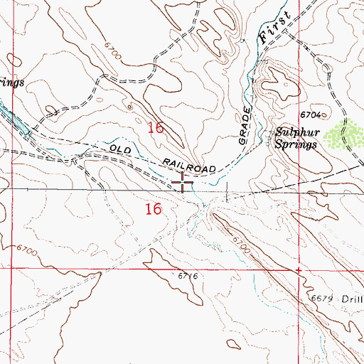 Topographic Map of Carbon Creek, WY