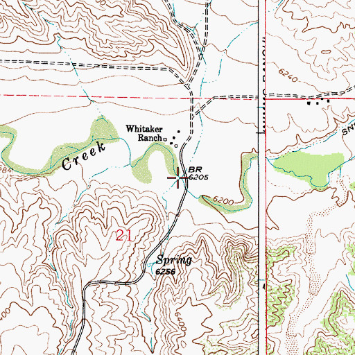 Topographic Map of Carey Creek, WY