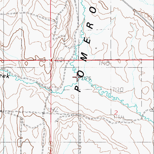 Topographic Map of Carl Creek, WY