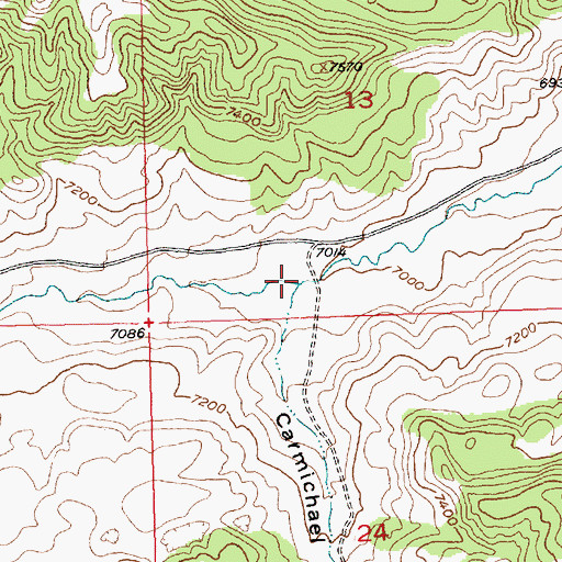 Topographic Map of Carmichael Draw, WY